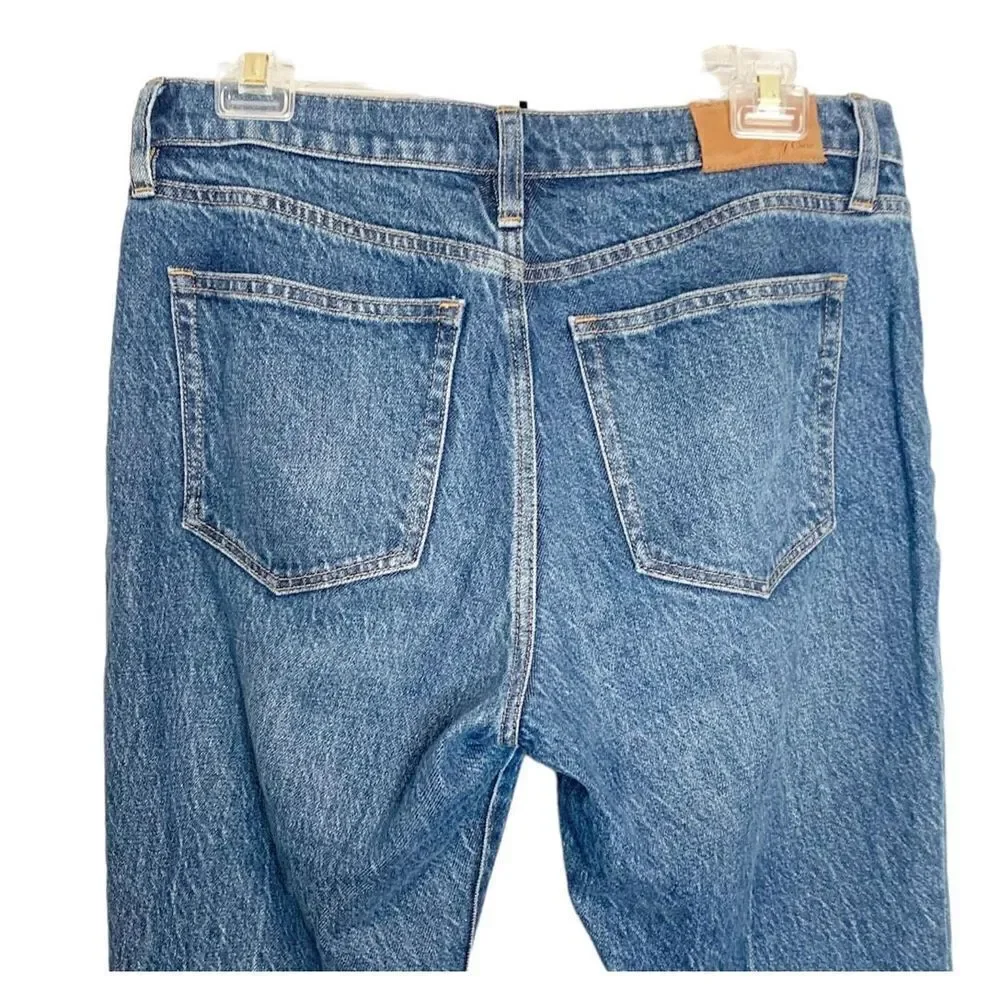 J. Crew Full-Length Demi-Boot Jean in Kamari Wash Raw Hem Women’s Size 28 Petite